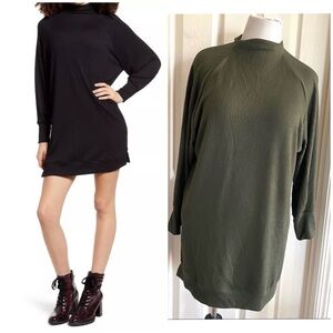 New Socialite Womens Long Sleeve Textured Knit Shift Dress large